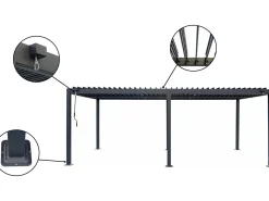 Pergola bioclimatique autoportante en aluminium 