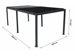 Pergola bioclimatique autoportante en aluminium 