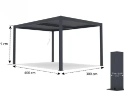 Pergola bioclimatique avec led 