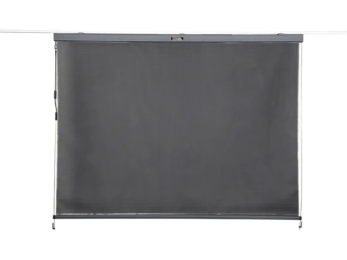 Pergola bioclimatique avec store en acier galvanisé "Howard" - 3 x 4 m - Gris