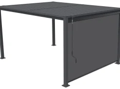 Pergola bioclimatique avec store en acier galvanisé