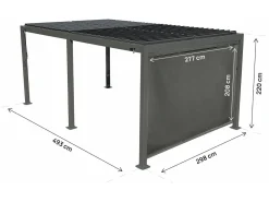 Pergola bioclimatique avec store en aluminium 