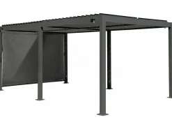 Pergola bioclimatique avec store en aluminium 