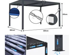 Pergola bioclimatique motorisé avec led