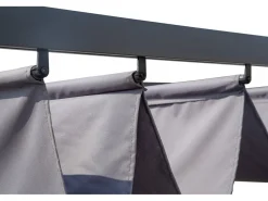 Pergola en aluminium avec toit rétractable - 3 x 4 m - Gris anthracite