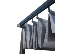 Pergola en métal avec toit rétractable - 3 x 4 m - Gris anthracite