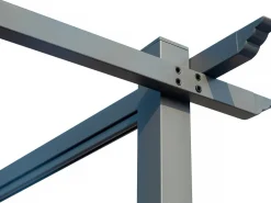 Pergola en métal avec toit rétractable - 3 x 4 m - Gris anthracite