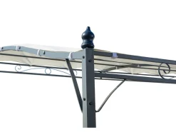 Pergola inclinée en métal - 3 x 2,5 m - Beige