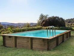 Piscine bois en kit rectangle " Murano " - 12.20 x 6.20 x 1.44 m