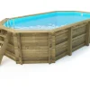 Piscine bois " Miami 145 " - 4.86 x 3.36 x 1.45 m + Bâche à bulles 180 µ + Bâche hiver 280 gr/m²