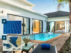 Piscine bois rectangle " Aruba 140 "- 5.00 x 3.00 x 1.38 m + Bâche à bulles 180 µ - Bâche hiver 280 g/m²