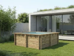 Piscine bois rectangle 