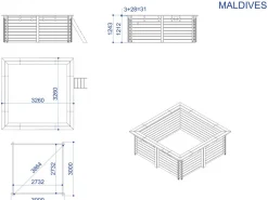 Piscine bois rectangle 