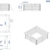 Piscine bois rectangle " Maldives  " - 3.20 x 3.20 x 1.24  m + Bâche à bulles 180 µ - Bâche hiver 280 g/m²