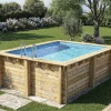 Piscine bois rectangle " Zanzibar "- 3.50 x 2.30 x 1.24 m + Pompe à chaleur  3.5 kw/h