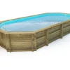 Piscine bois " Sevilla 145 " - 8.57 x 4.57 x 1.45 m + Bâche à bulles 180 µ + Bâche hiver 280 gr/m²