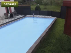 Piscine béton aspect bois en kit rectangle