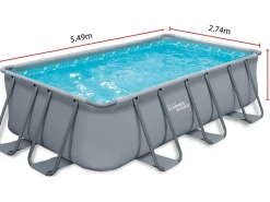Piscine tubulaire LUDO 3 - 5.49 x 2.74 x 1.32 m - filtration à  sable 5,1m3/H