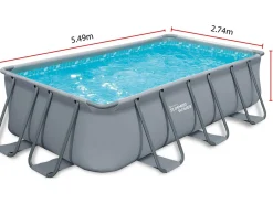 Piscine tubulaire LUDO 3 - 5.49 x 2.74 x 1.32 m - filtration 5.29 m3/h
