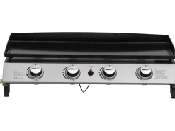 Plancha à gaz avec 4 brûleurs en métal