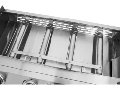 Plancha à gaz avec 4 brûleurs en métal