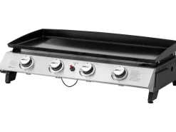 Plancha à gaz avec 4 brûleurs en métal