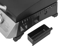 Plancha gaz avec couvercle "Rasio" - 7.5 KW - 3 brûleurs - Noir