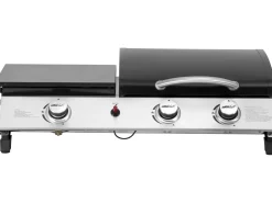 Plancha gaz avec couvercle
