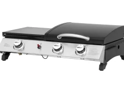 Plancha gaz avec couvercle