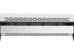 Plancha à gaz en inox avec 4 bruleurs et couvercle