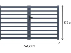 Portail aluminium ajouré 