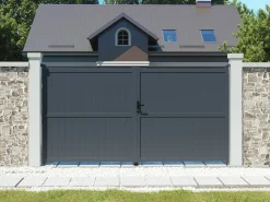 Portail aluminium "Maurice" - 349.5 x 180.9 cm - Gris