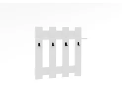 Porte-manteau mural en bois "Carina" - 70 x 14 x 70 cm - Blanc