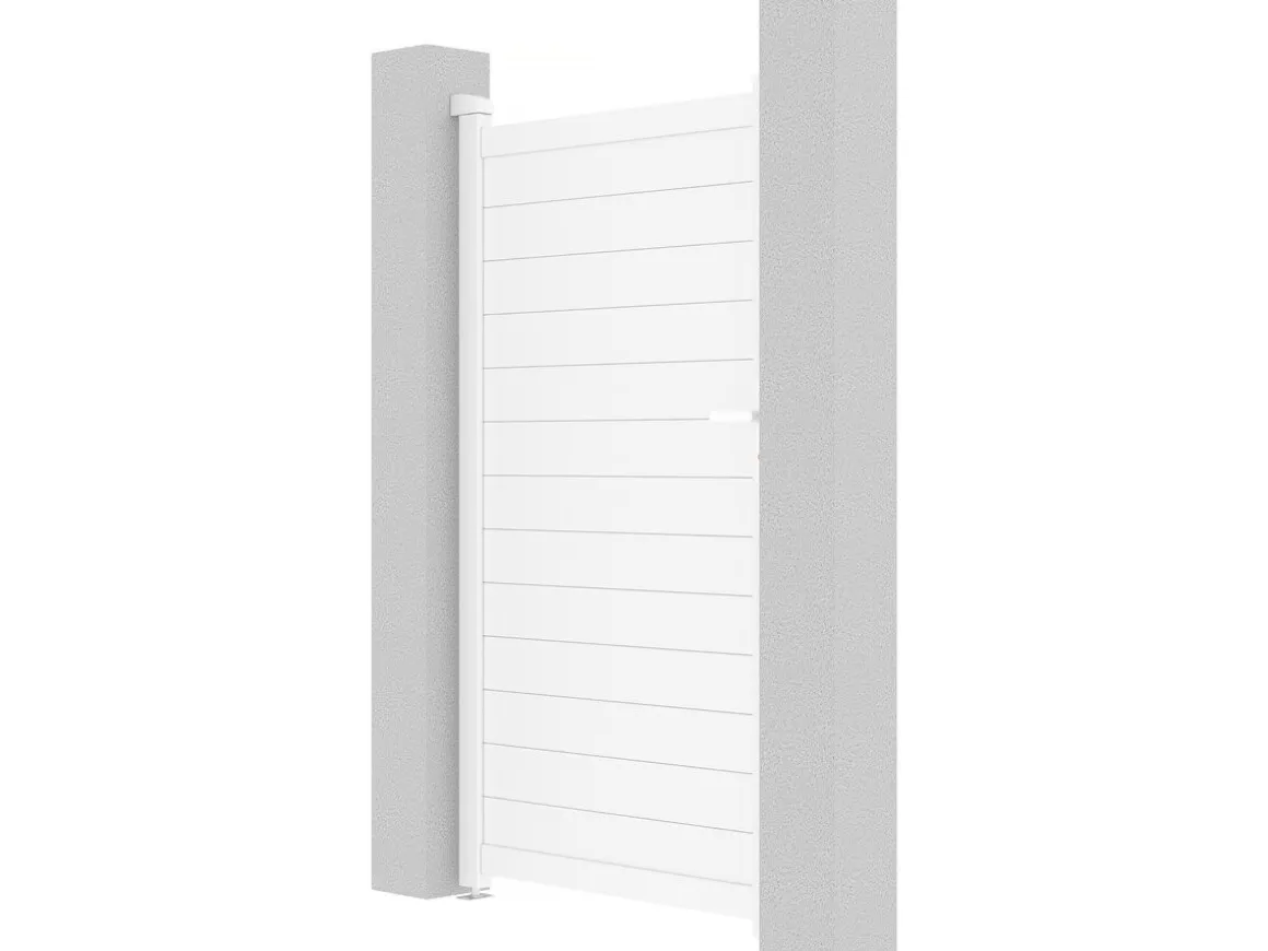 Portillon aluminium "Eric" - 101.2 x 180.9 cm - Blanc