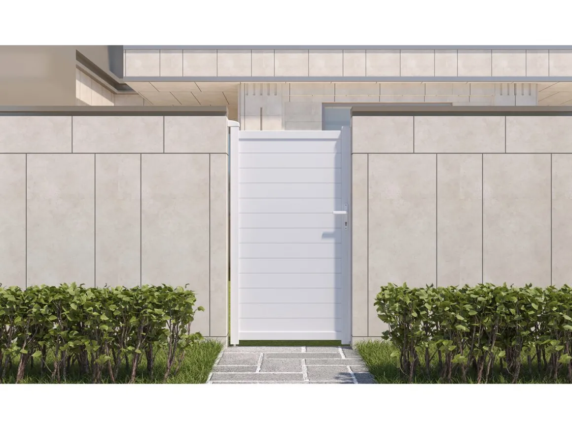 Portillon aluminium "Eric" - 101.2 x 180.9 cm - Blanc