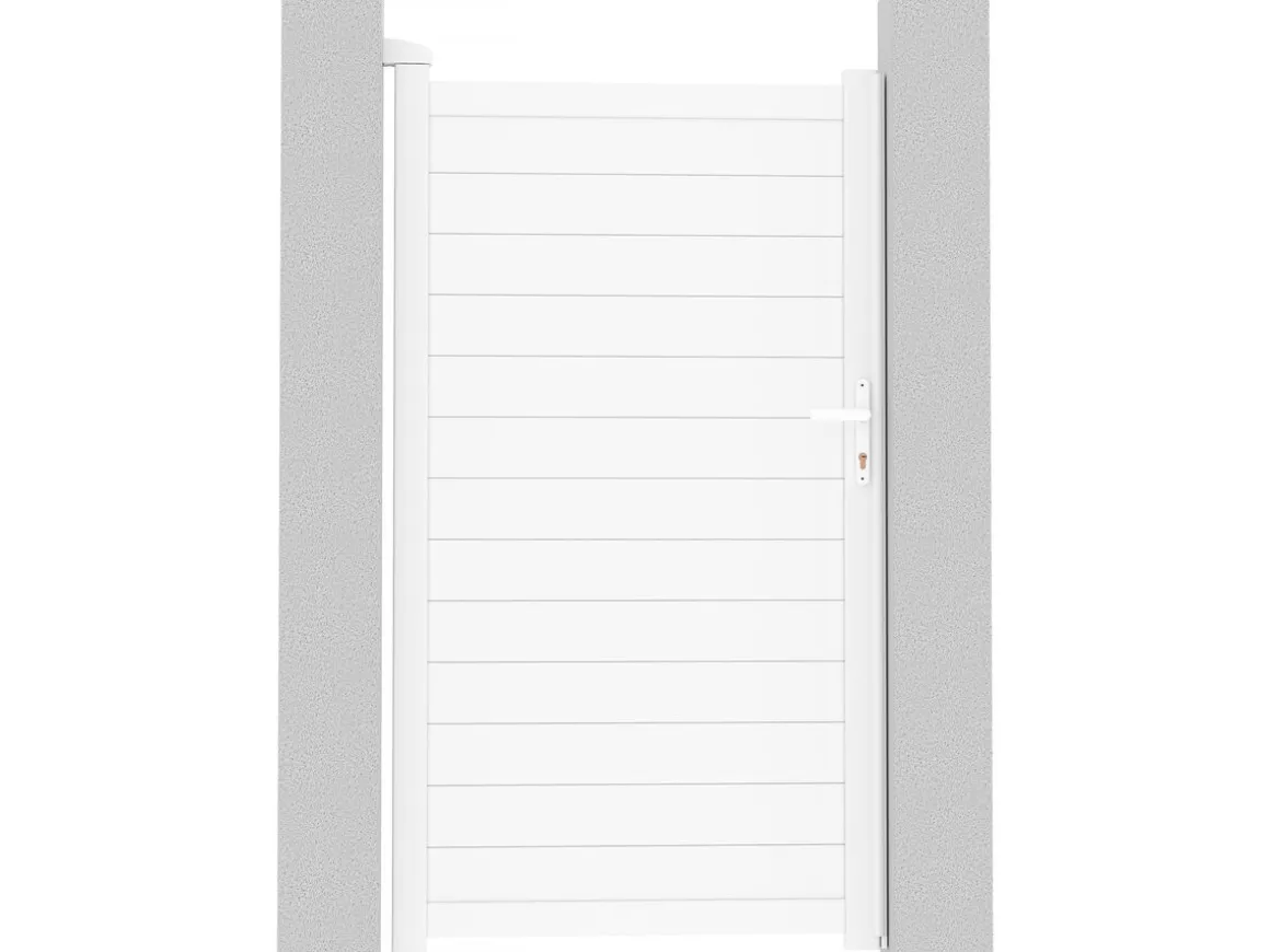 Portillon aluminium "Eric" - 101.2 x 180.9 cm - Blanc