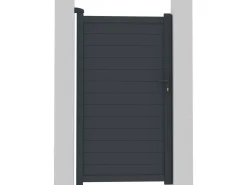 Portillon aluminium "Marc" - 101.2 x 180.9 cm - Gris