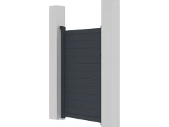 Portillon aluminium "Marc" - 101.2 x 155.9 cm - Gris