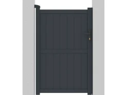 Portillon aluminium "Maurice" - 101.2 x 155.9 cm - Gris