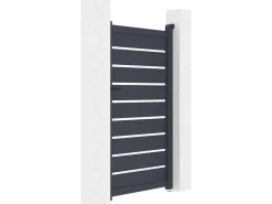 Portillon en aluminium  "Bastien" - 100 x 176 cm - Anthracite