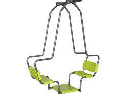Portique de jeu en métal avec balançoire a bascule 