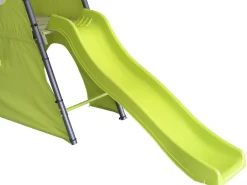 Portique de jeu en métal avec toboggan