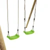 Portique en bois "Balanga" - Avec 1 Toboggan et 2 Balançoires.