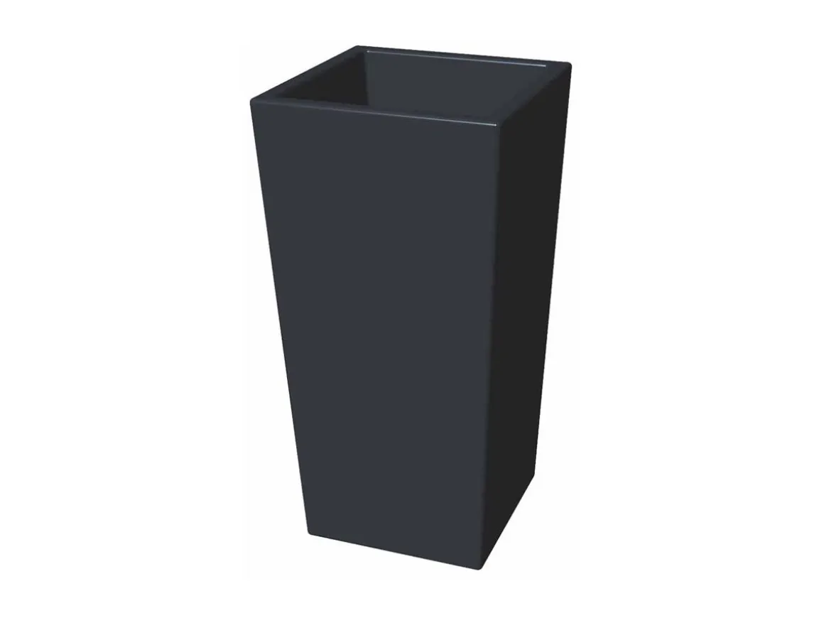 Pot à fleurs "Carreo" - 38.5 x 38.5.x h.85 cm - Anthracite
