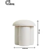 Pouf en tissu "Magnus" - 45 x 45 x 48 cm - Blanc