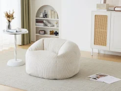 Pouf en velours côtelé  