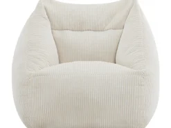 Pouf en velours côtelé