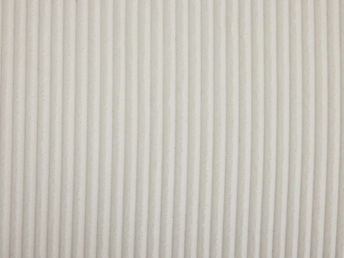 Pouf en velours côtelé "Medellin" - Beige - 85 x 85 x 72 cm