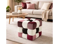 Pouf en velours