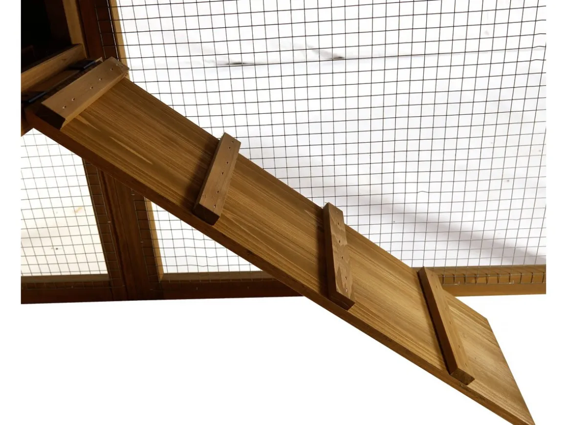 Poulailler avec pondoir en bois "Clochette" - Marron